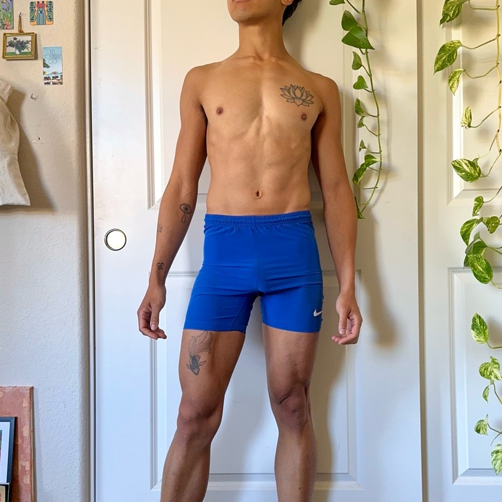 Blue Nike Tight Booty Shorts